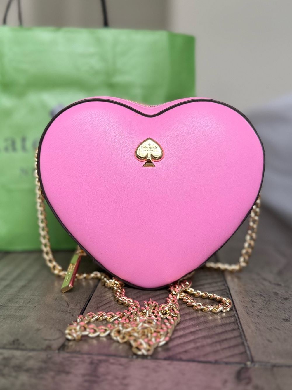 NEW Kate Spade Love Shack 3D Heart Pink Crossbody Purse $279 MSRP